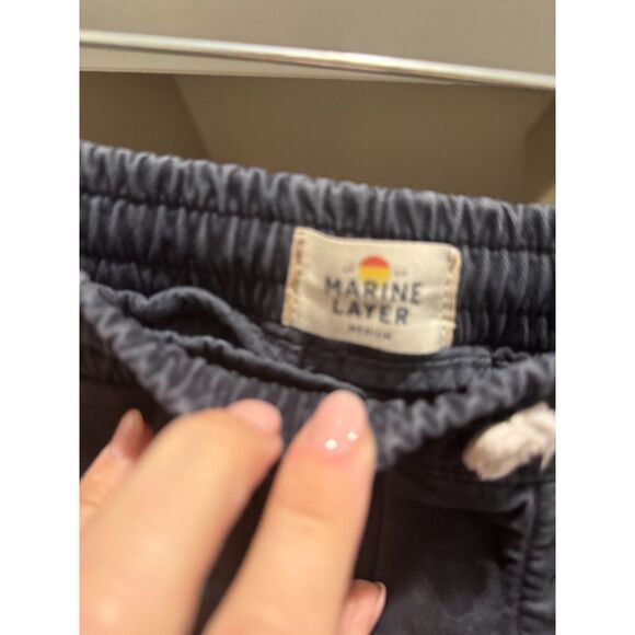 Marine Layer Women’s Twill Joggers Navy Size Medium Relaxed Casual Pants - Picture 3 of 4